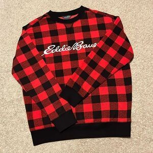 EDDIE BAUER WOMENS SIZE X - SMALL BUFFALO CHECKED SWEATSHIRT